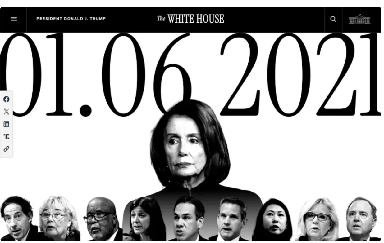 The White House unveiled a controversial new website on January 6 (The White House)