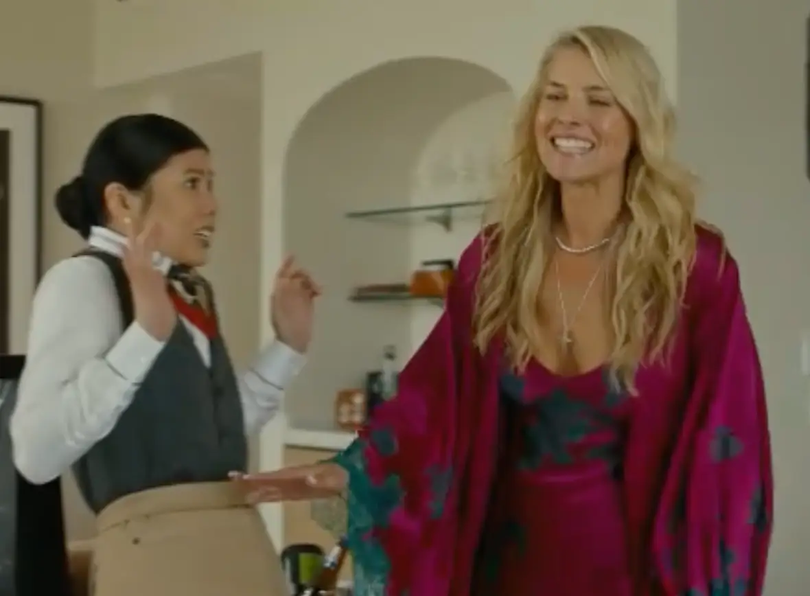 Angela had to apologize for Tommy's behavior in the opening minutes of the episodes (Paramount+)