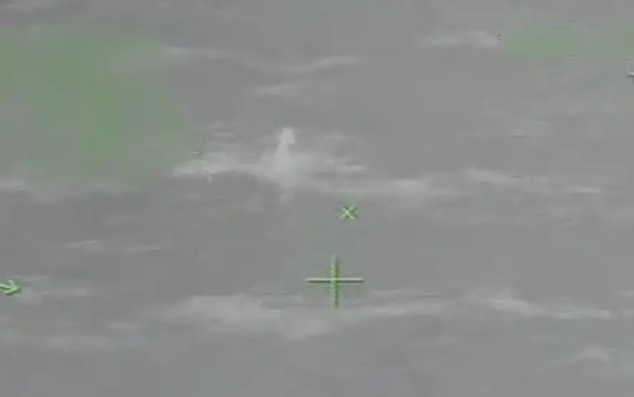 The man was able to identify himself upon being rescued despite showing 'signs of hypothermia'.