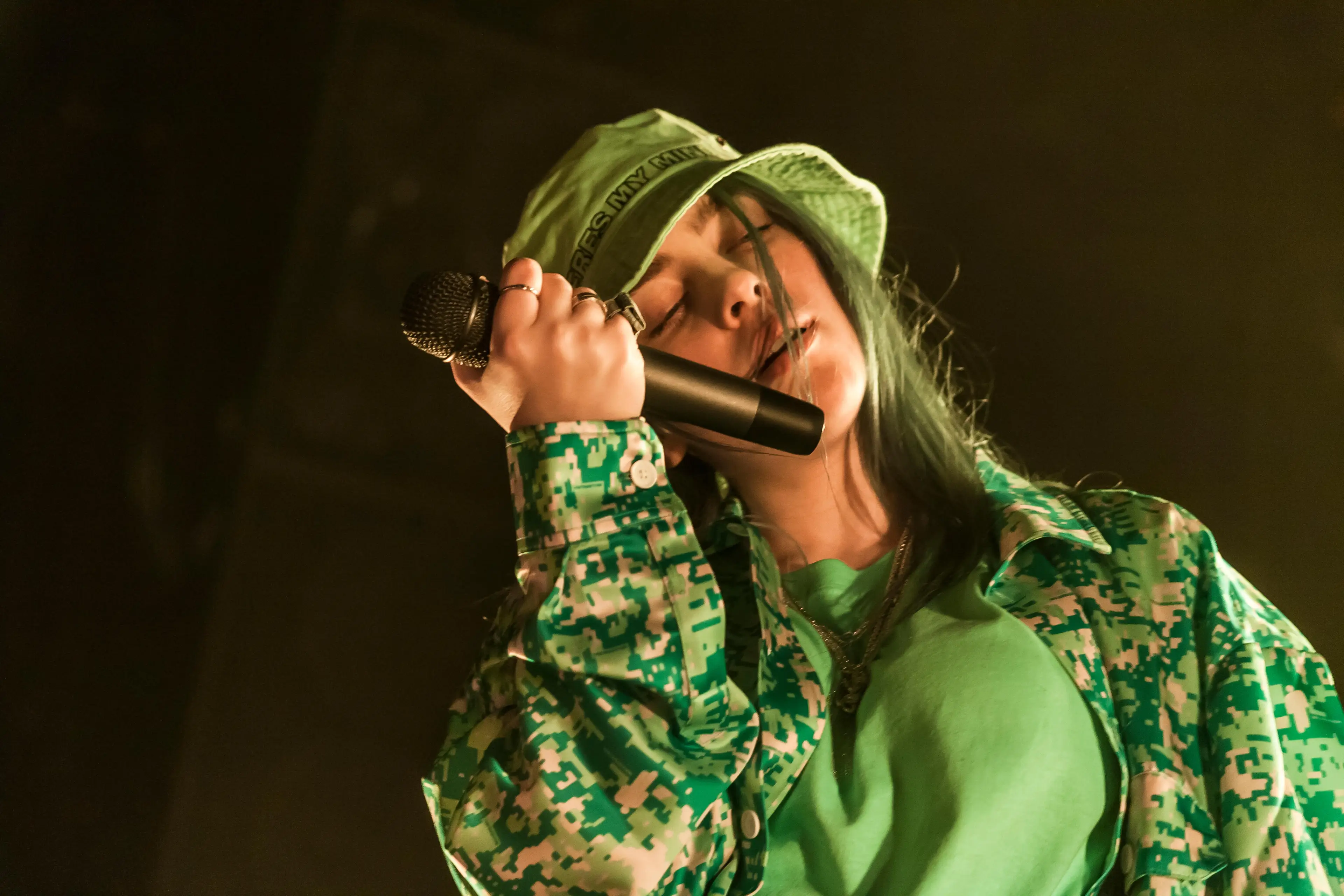 Billie Eilish performing in Los Angeles.