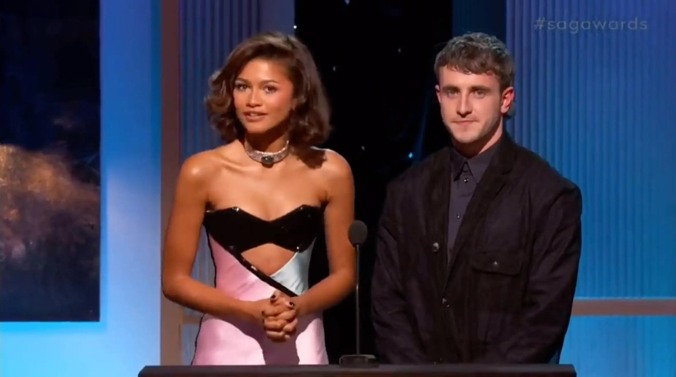 Zendaya and Paul Mescal presented at the SAG Awards.