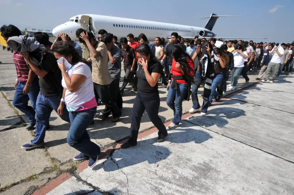 Migrants deported from the US arriving in Guatemala (EITAN ABRAMOVICH/AFP via Getty Images)