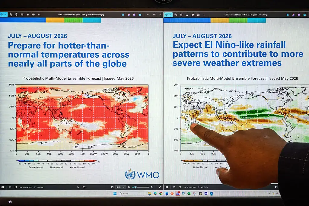 The WMO map reveals how the El Nino will impact the world (Fabrice COFFRINI / AFP via Getty Images)