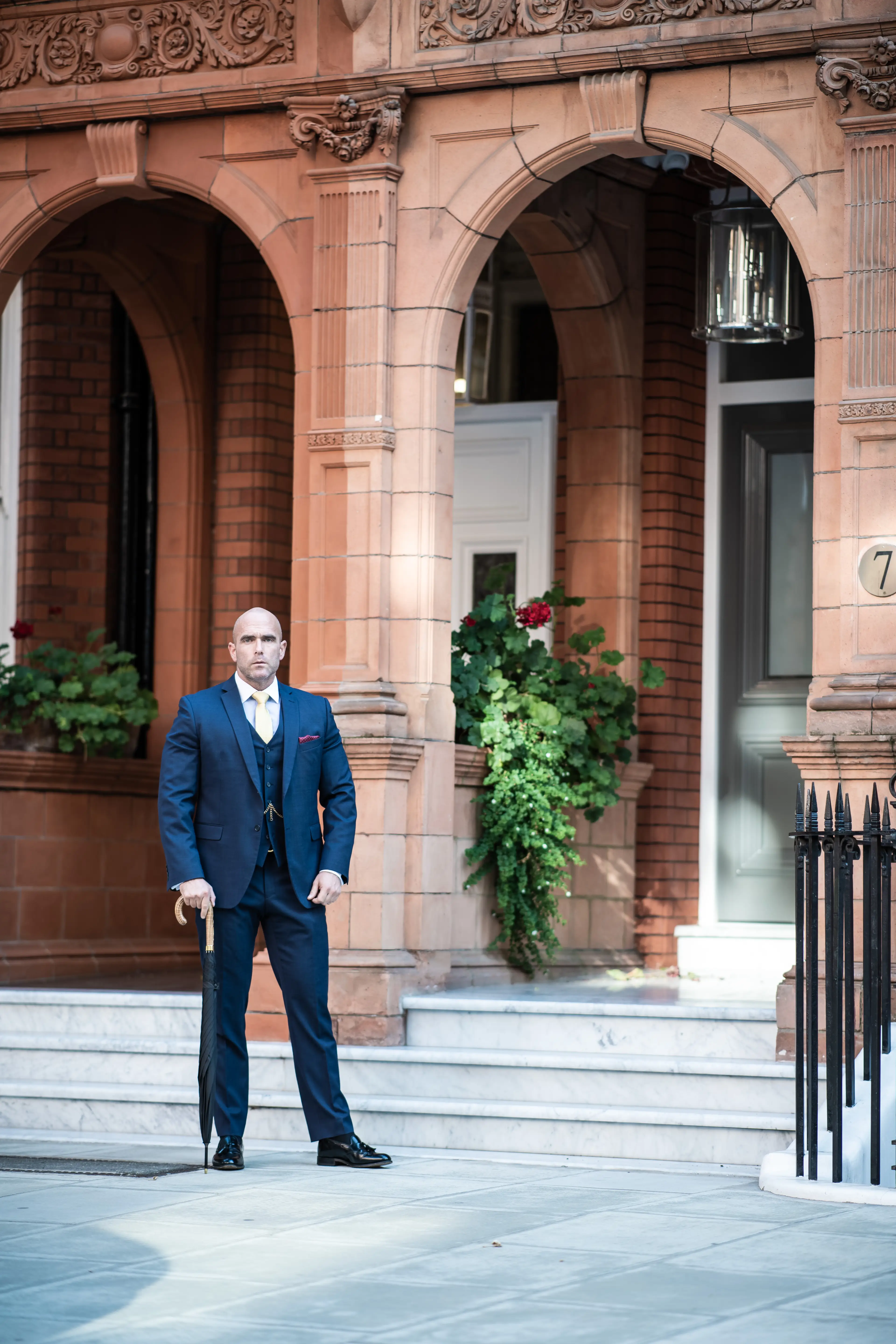 Former celebrity bodyguard Newton has launched his own fashion label (Simon Newton London) 