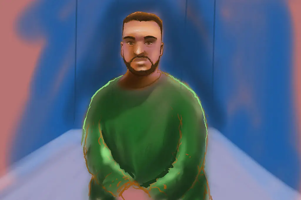 Naveed Akram appeared in court via video link from prison (Rocco Fazzari / AFP via Getty Images)