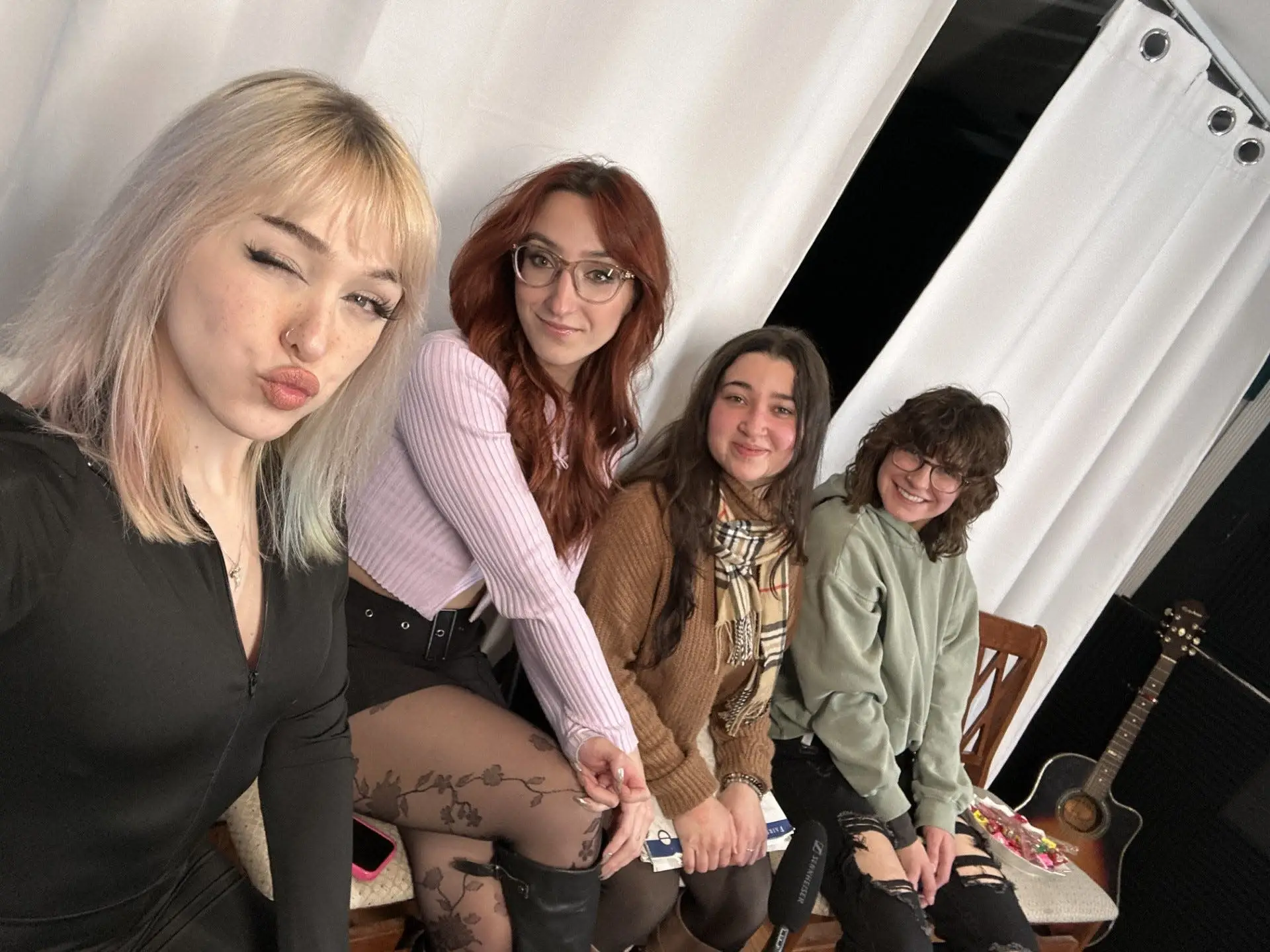 Half siblings Myah Alanna (left), Jamie LeRose (next) and Jaclyn Frosolone (right), and Gianna.