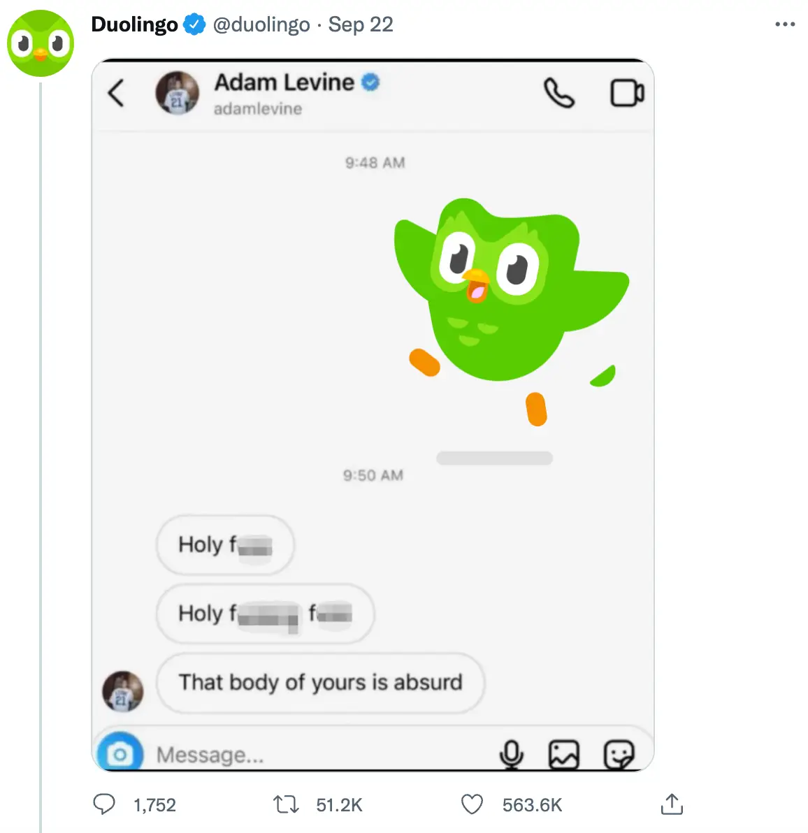 The account has gone viral in the past.