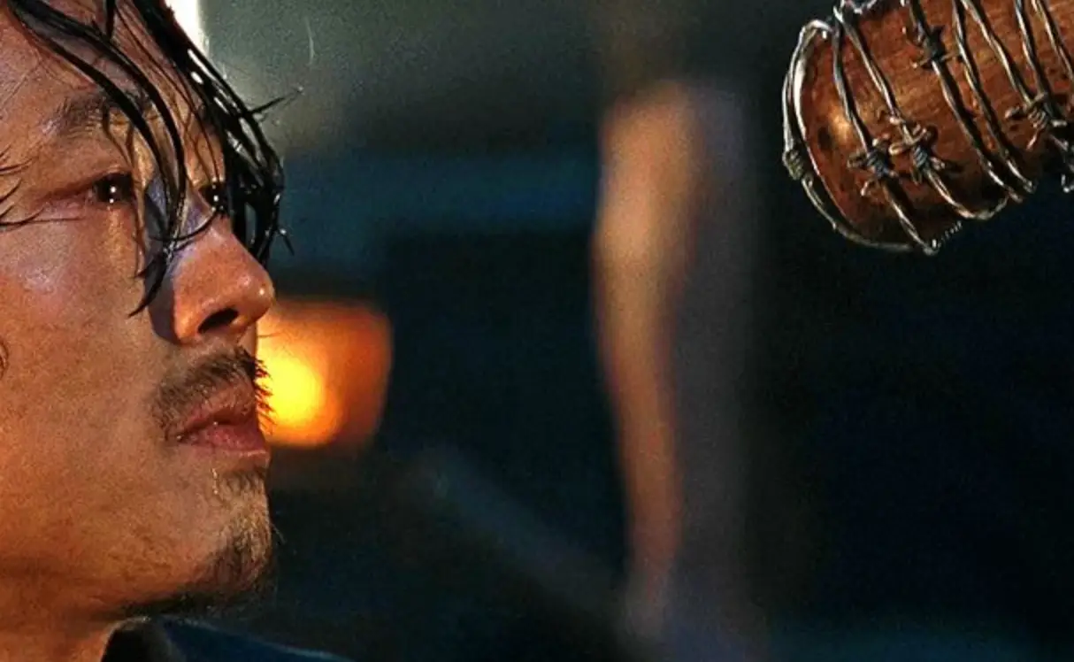 Glenn's death scene in The Walking Dead was brutal. (AMC)