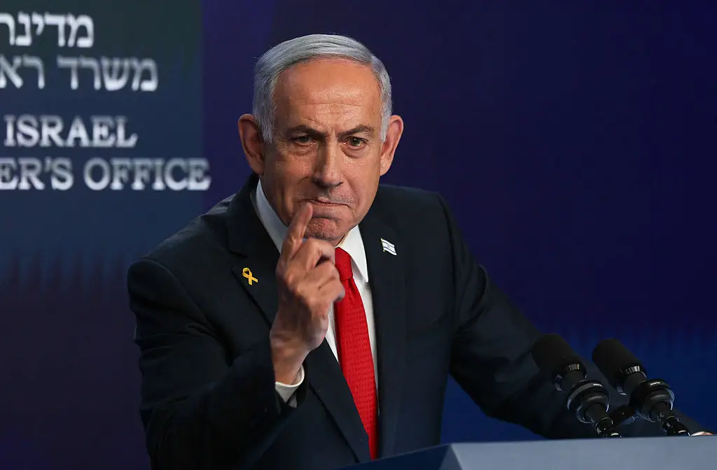 Israel faces a huge election tomorrow (October 26). (Photo by RONEN ZVULUN/POOL/AFP via Getty Images)