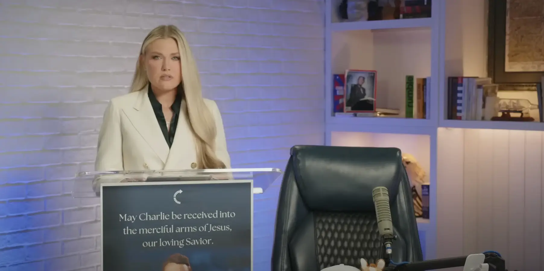 Erika Kirk has issued a statement following her husband's death (YouTube/Charlie Kirk)