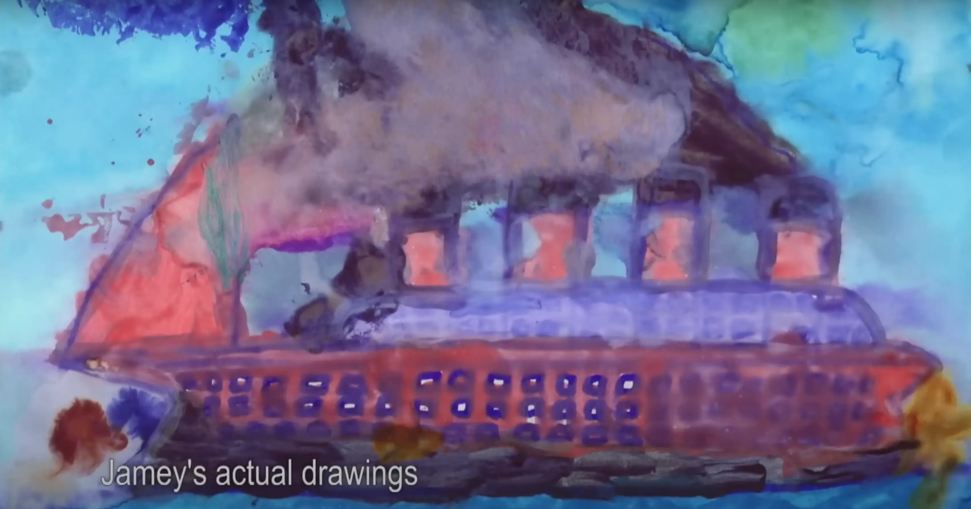 Jamey was only a child when he drew in depth pictures of the Titanic (YouTube/LMN)