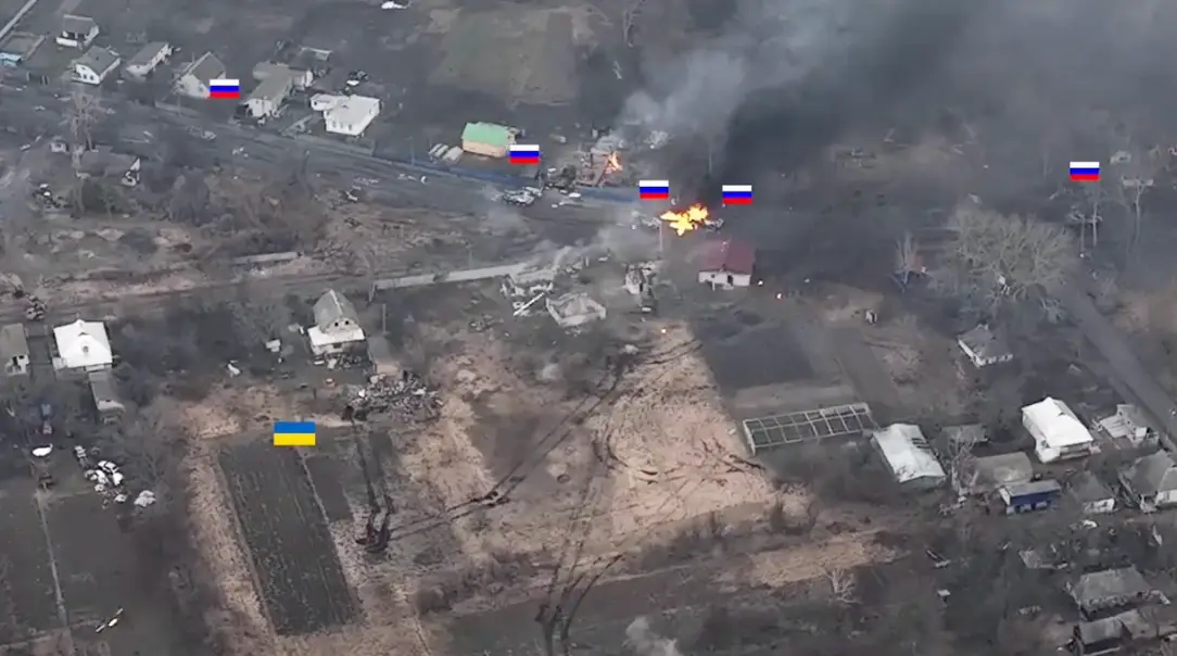 The Russian column took a while to work out where the shots were coming from.