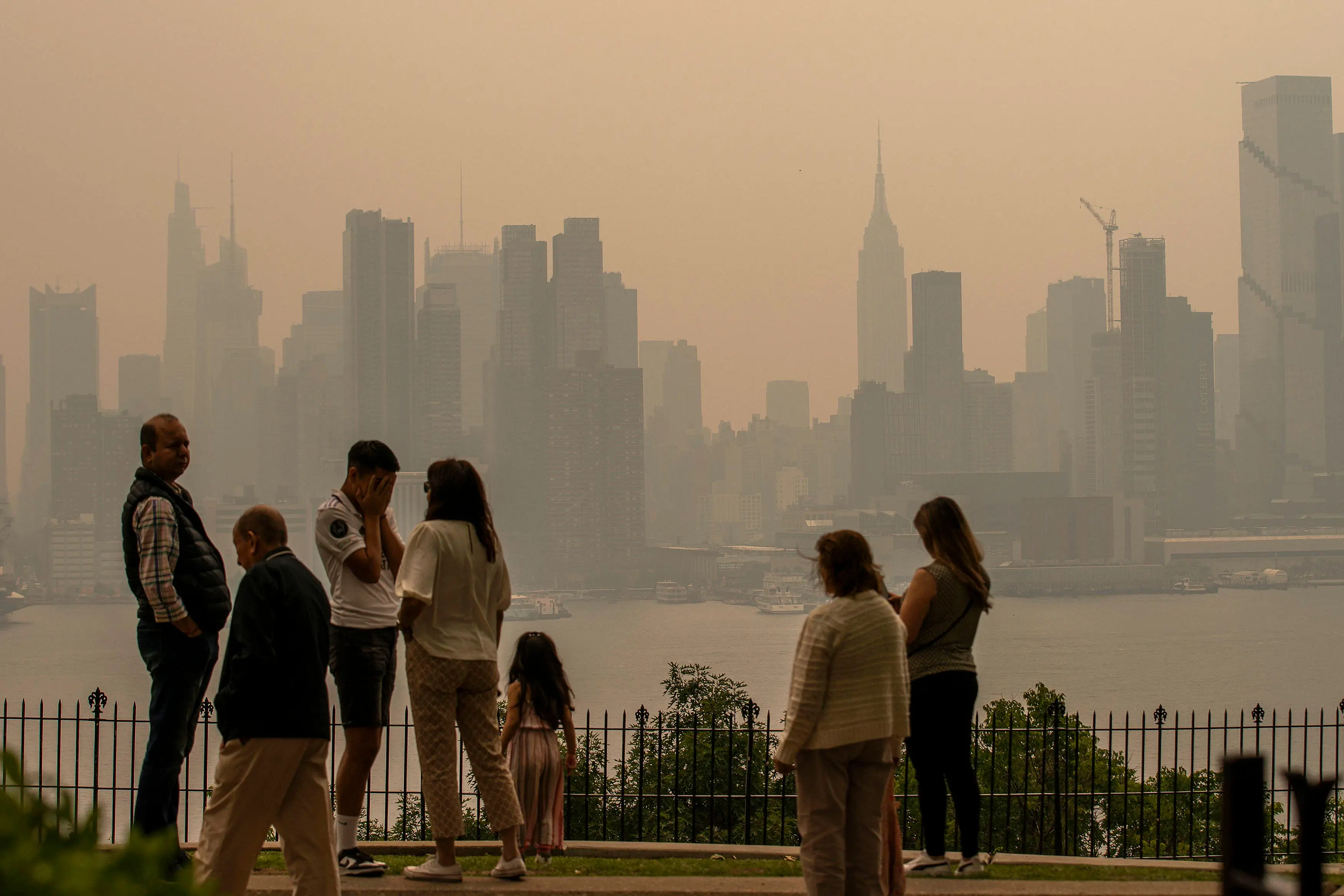 Smoke from the wildfires has been spreading across the US (Eduardo Munoz Alvarez/Getty Images)