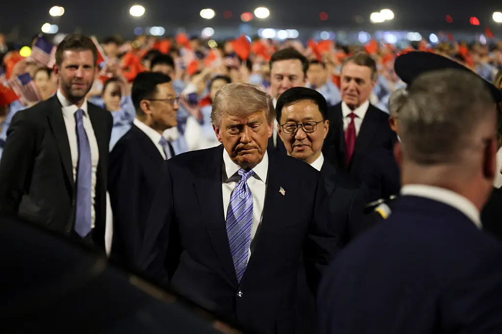 Donald Trump made the comments before he flew to China (Alex Wong/Getty Images)