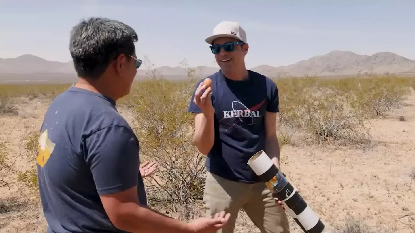 The social media star claimed they would be dropping an egg from Mars next (YouTube/Mark Rober)