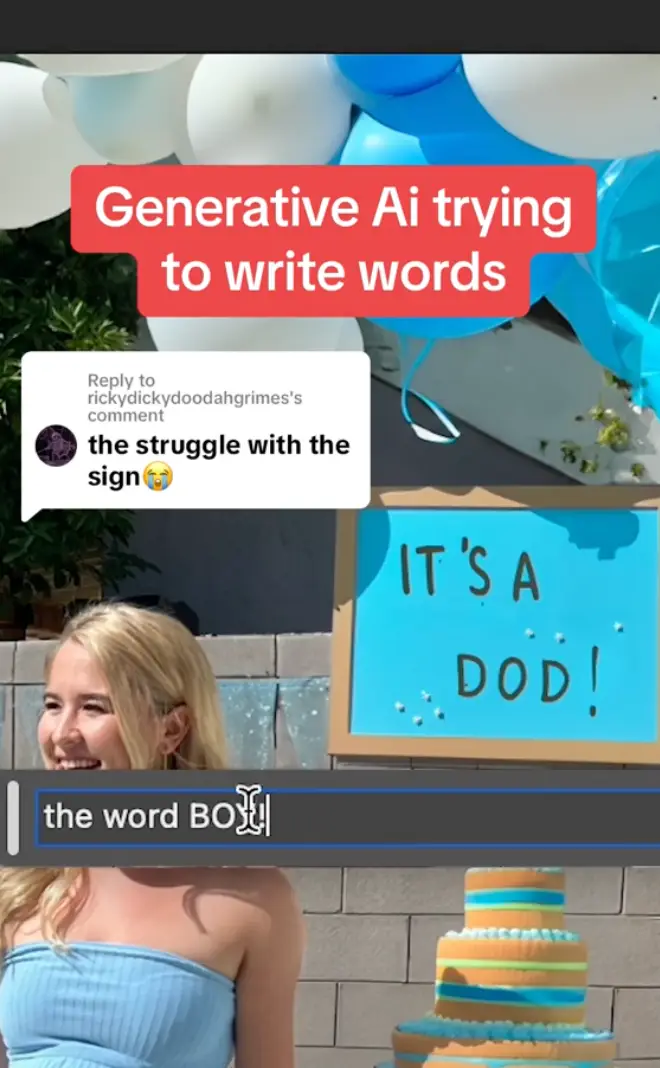 Alongside the 'pregnancy', she even faked a gender reveal using AI.