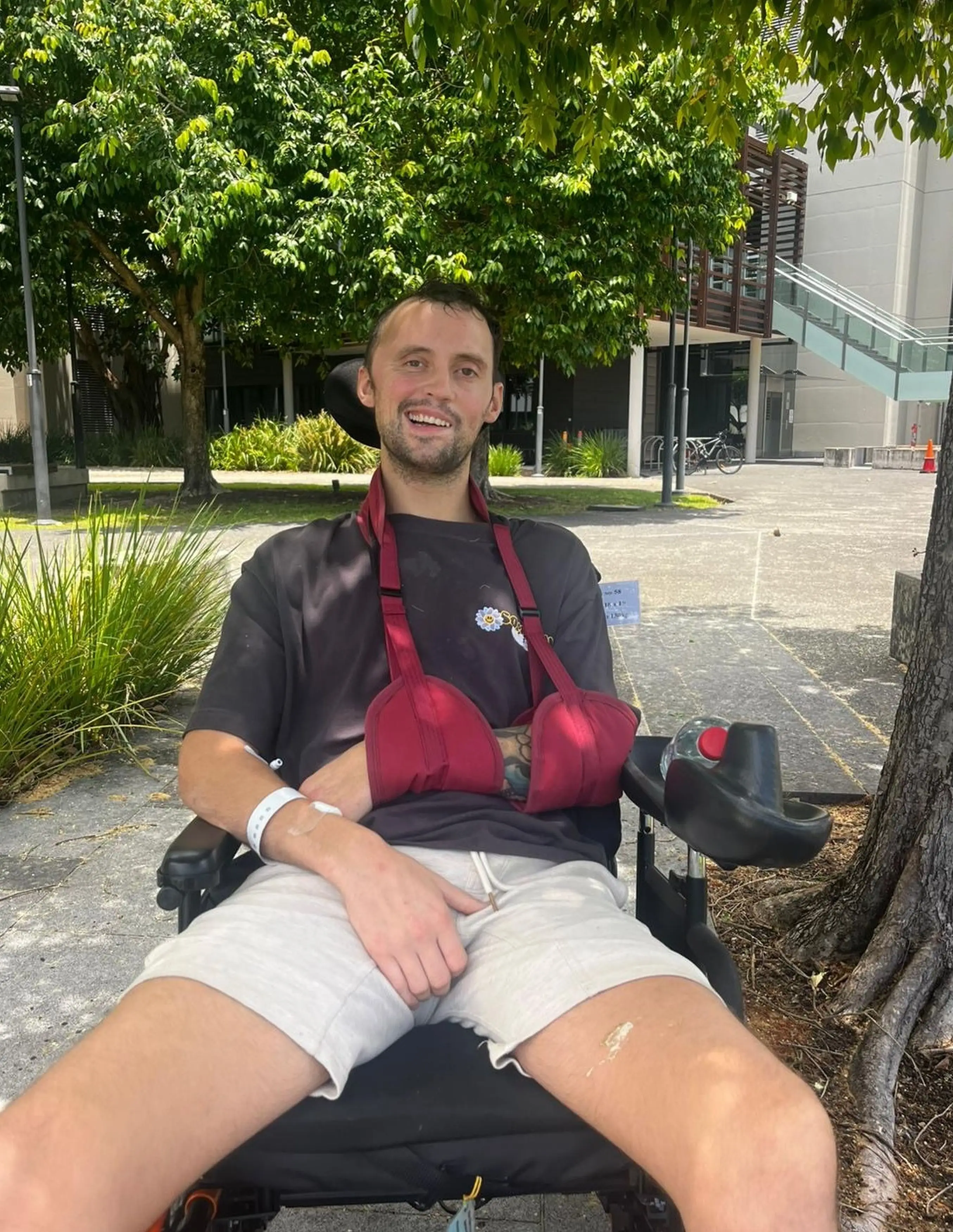 Liam Rudd has been left wheelchair-bound after suffering a stroke (Kennedy News and Media)