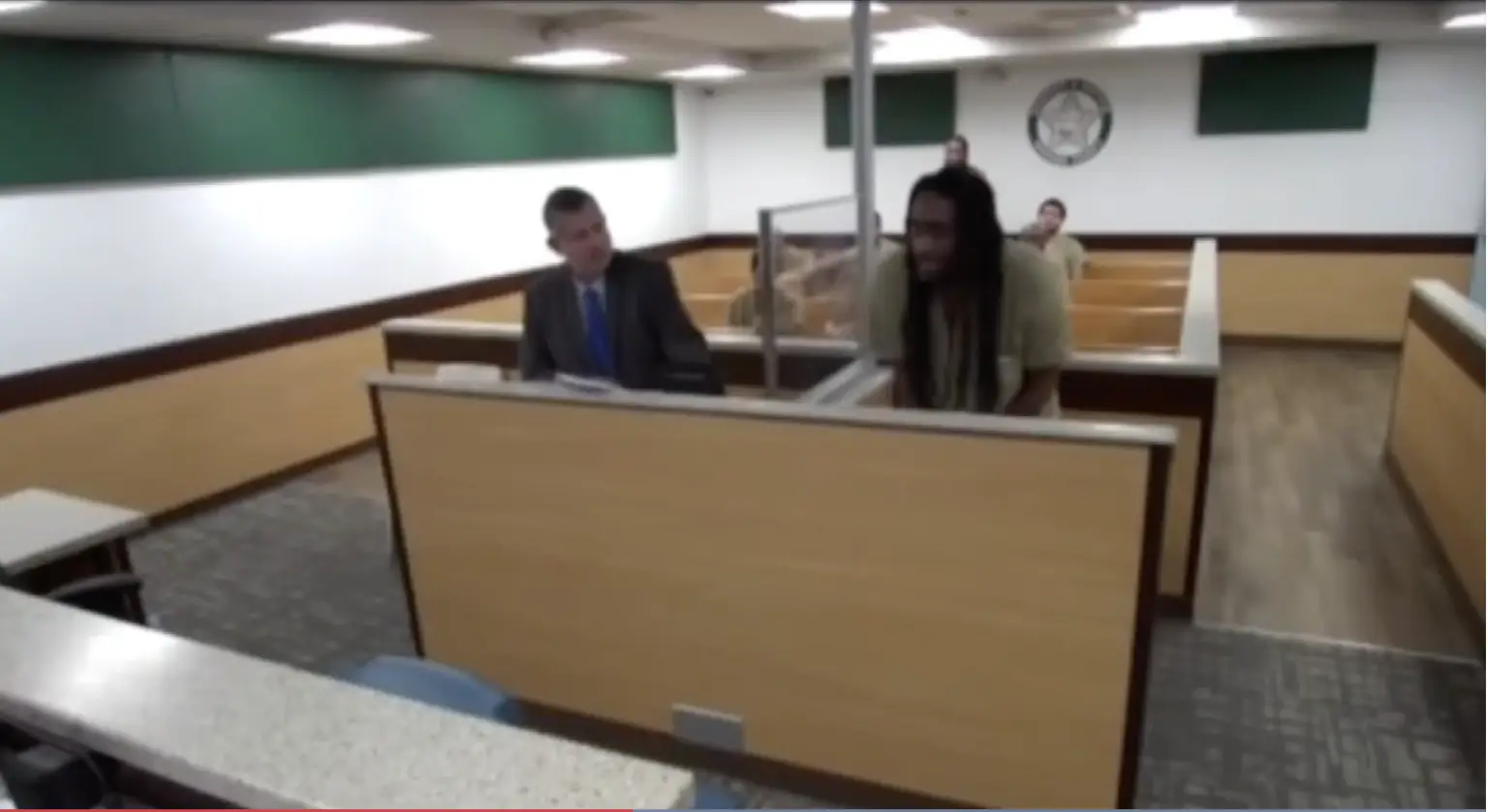 Christopher Johnson was in court for a domestic battery charge (WSVN)