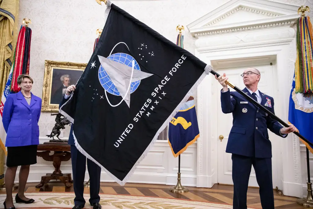 The military's newest branch, the Space Force, also saw a similar enlistment age lift (Samuel Corum/The New York Times/Bloomberg via Getty Images)