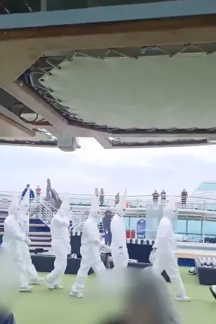 The incident took place aboard the Pacific Explorer in December (@‌CollinRugg/Twitter)
