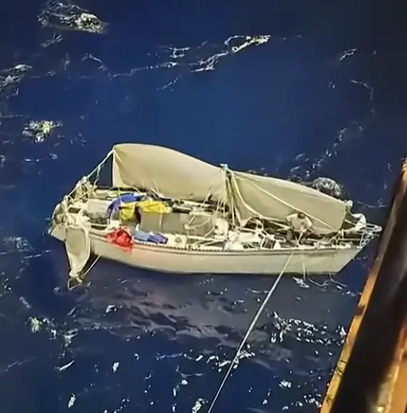 Kai Sato was sailing to Hawaii when he became lost (Hawaii News Now via YouTube)