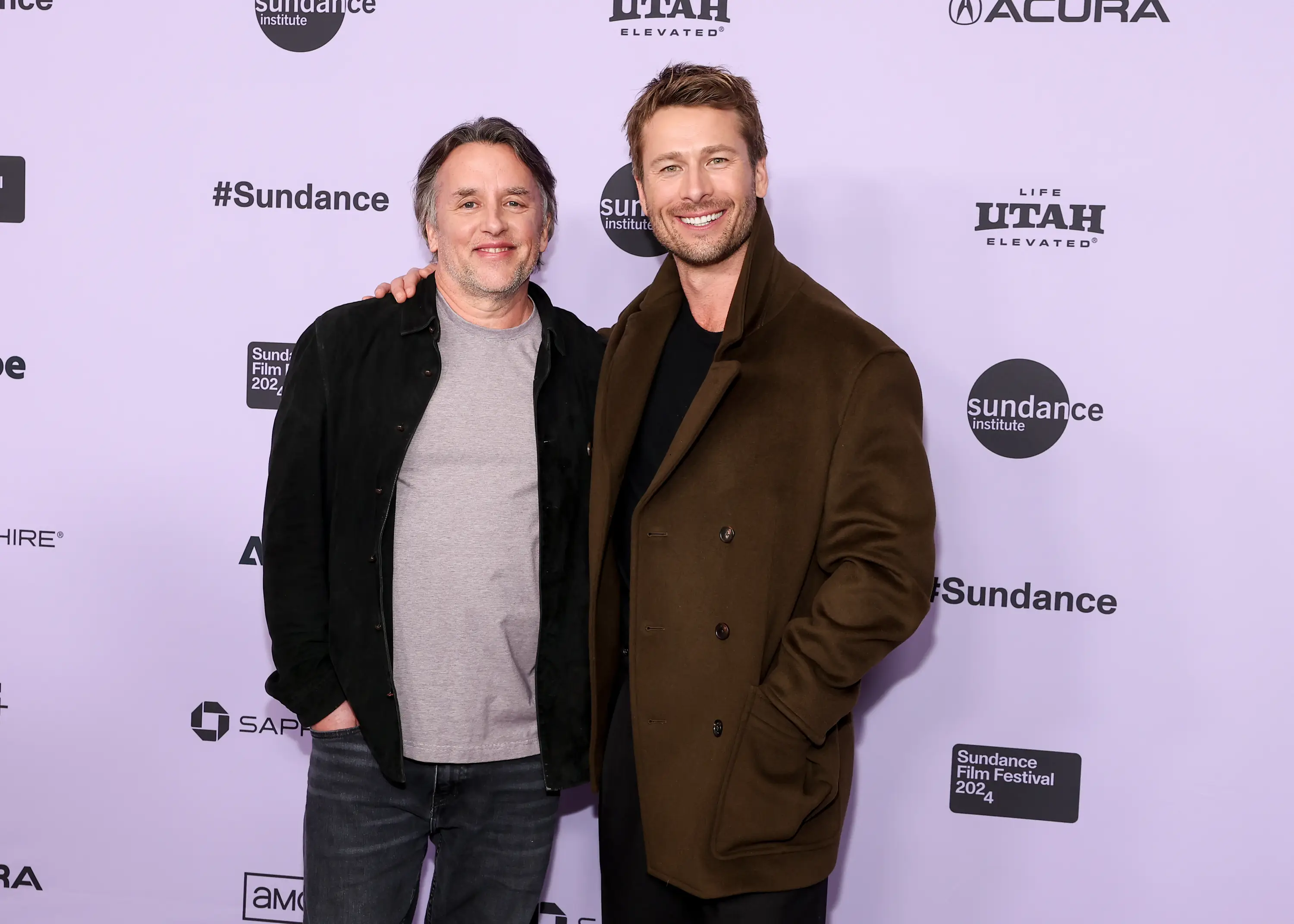 Richard Linklater and Glen Powell. (Variety via Getty Images)
