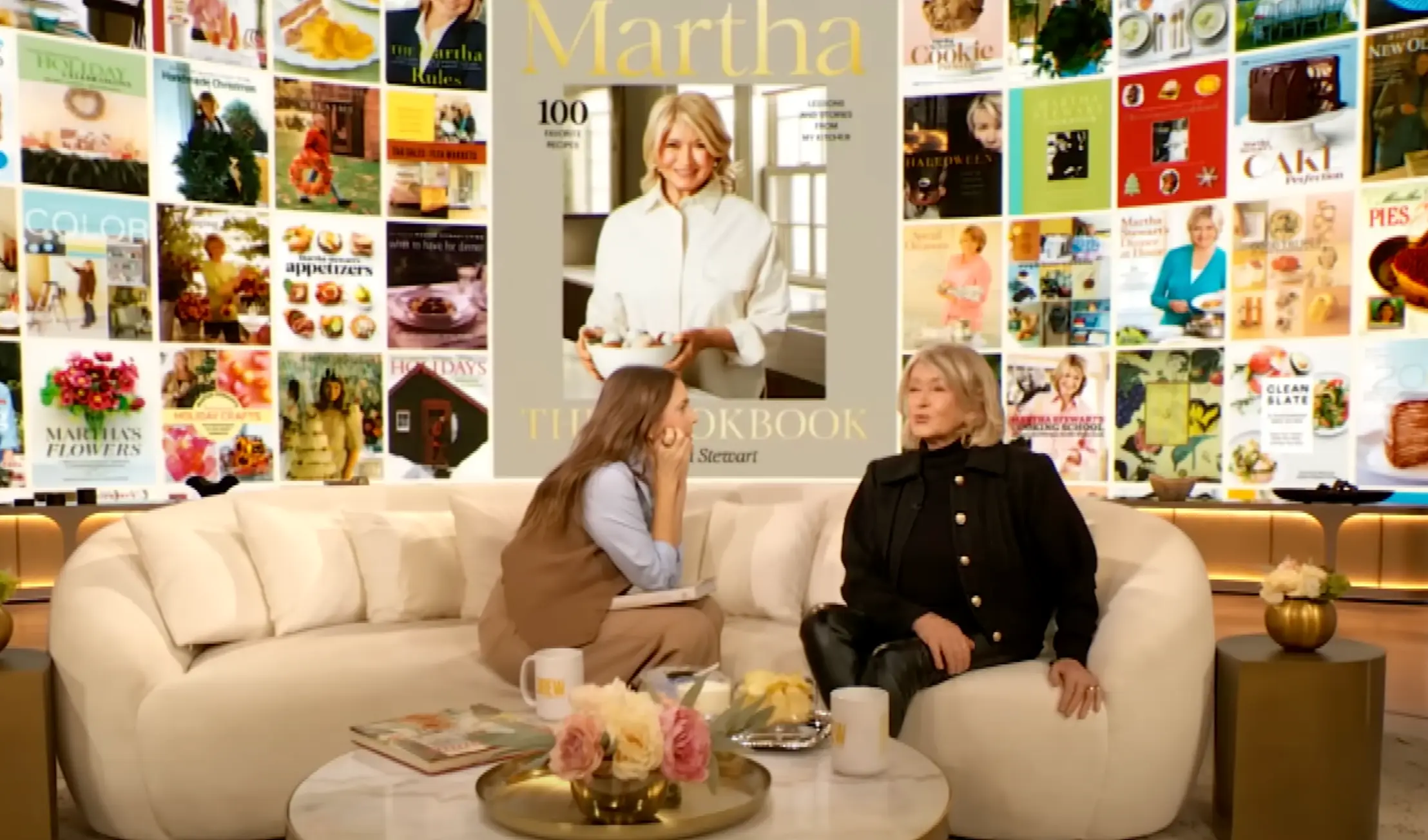 Drew Barrymore welcomed Martha Stewart on The Drew Barrymore Show on Tuesday (The Drew Barrymore Show)
