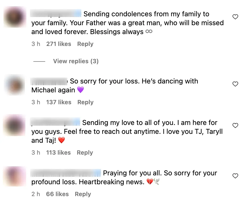 Tito's family have been flooded with condolence messages (Instagram)