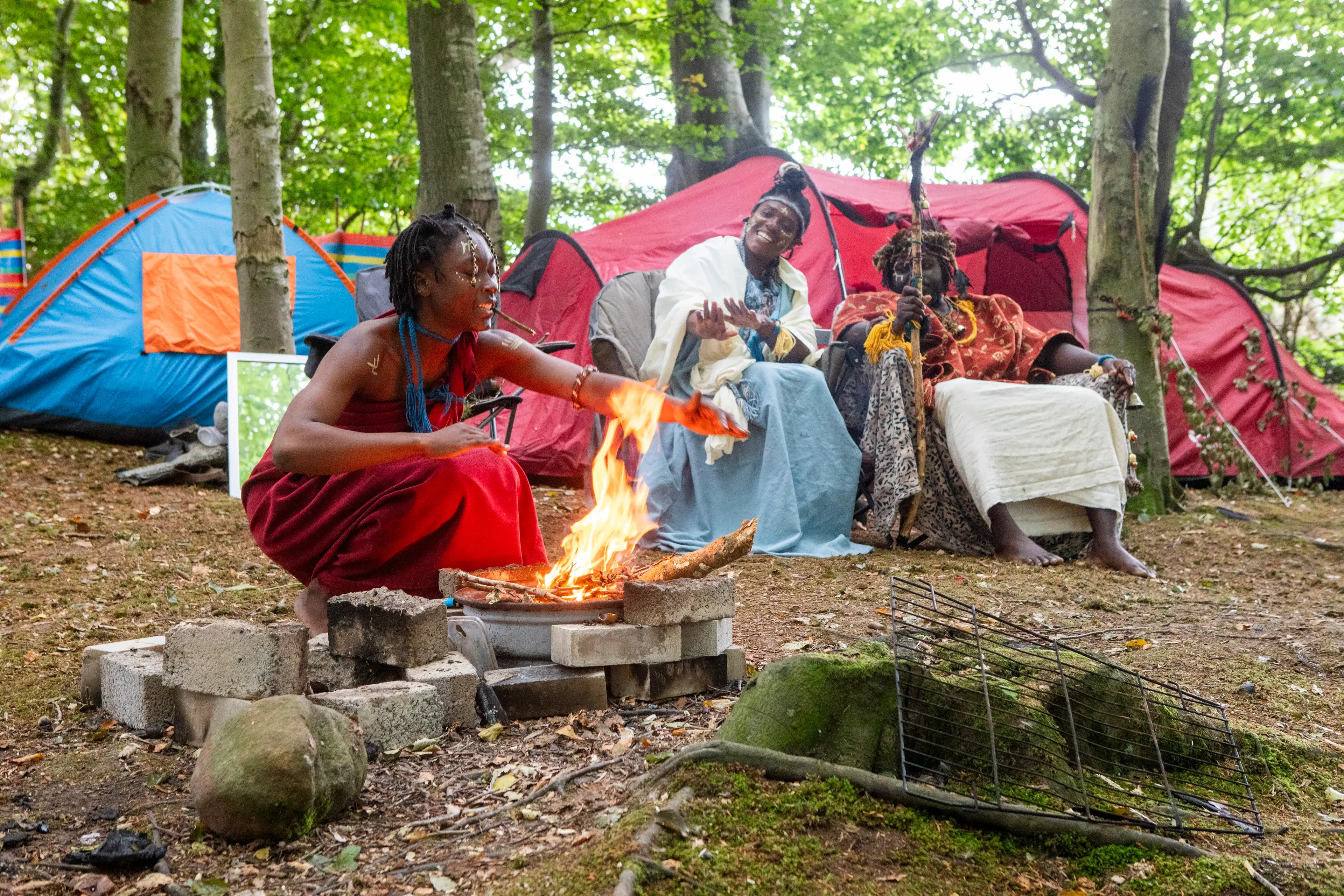 The 'missing' woman was found in Scottish woodlands (SWNS)