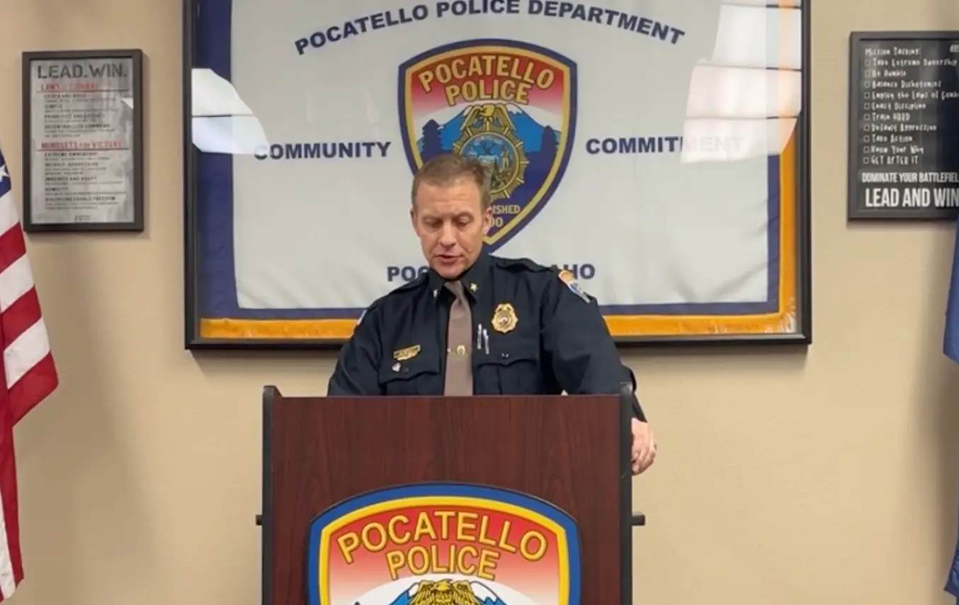 Chief Roger Schei read out a statement at a press conference (Facebook/ City of Pocatello - City Hall) 