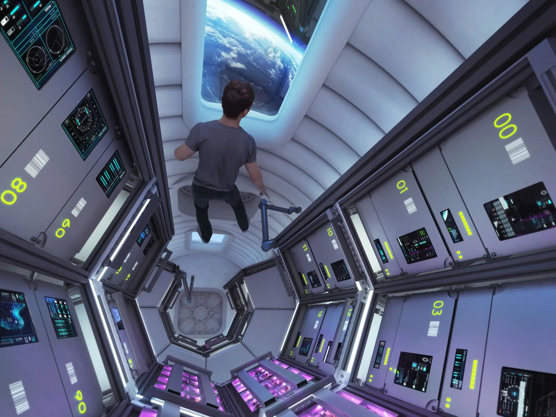 Artist's impression of Orbital Reef's interior (Hassell Studio)
