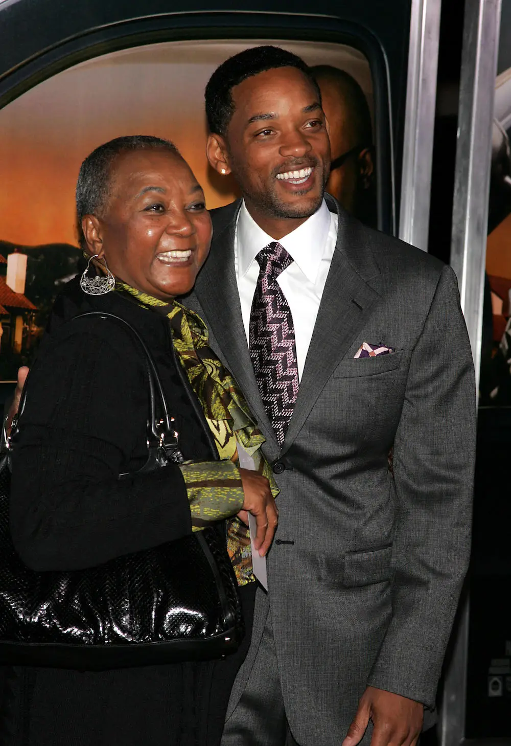 Will Smith with his mum Caroline Bright.