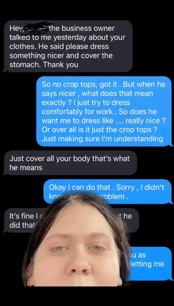 Abigayle showed their text exchange (TikTok/@abigaylecanterbury)