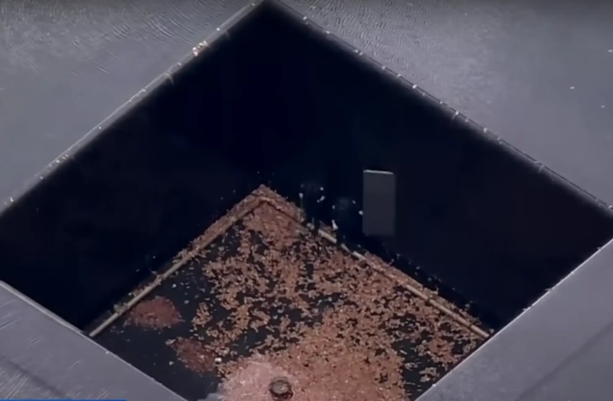 The man continued to inch himself deeper before completely falling down the 20 foot drop.