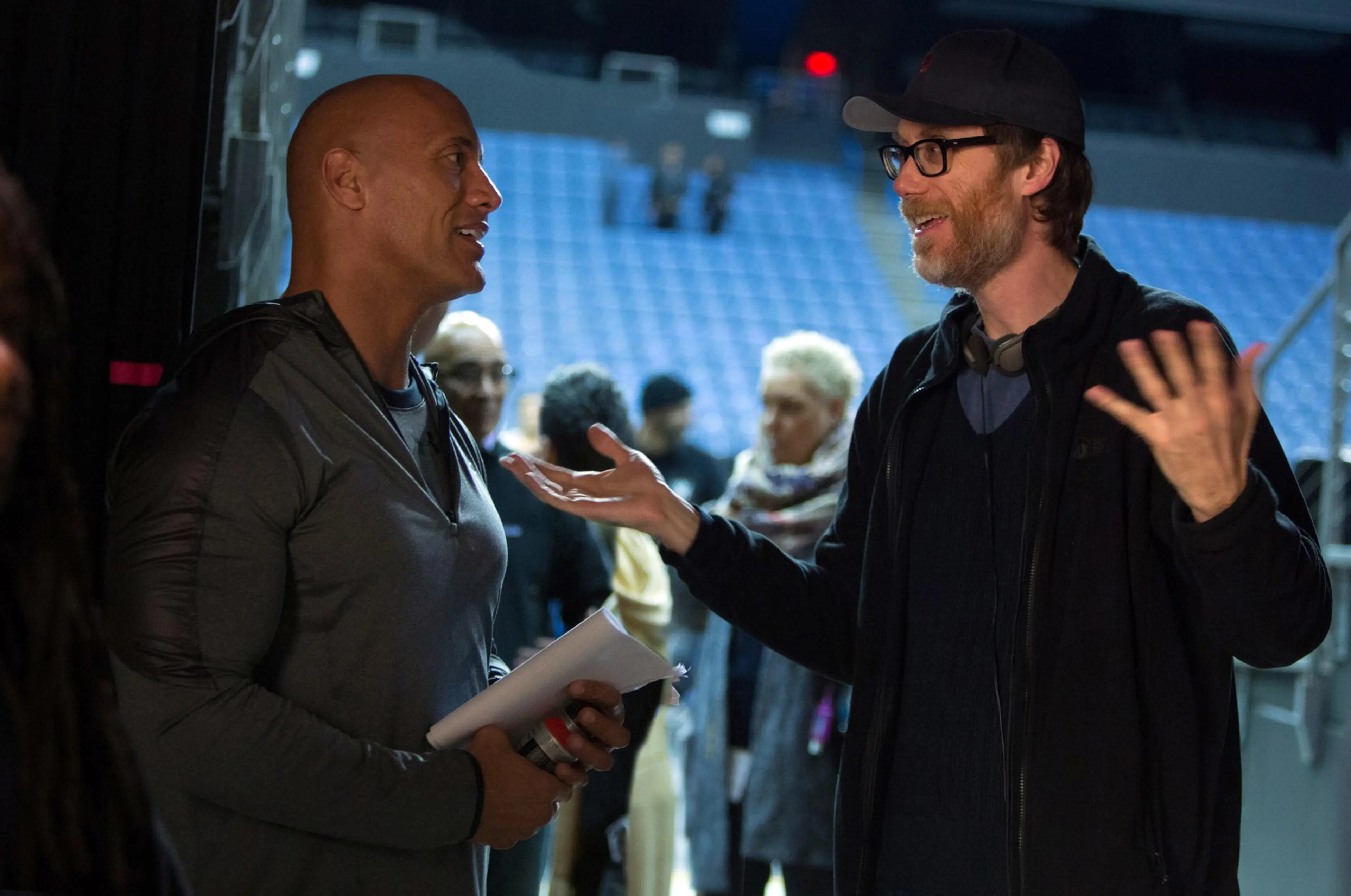 Stephen Merchant directed Johnson in the 2019 movie Fighting With My Family.