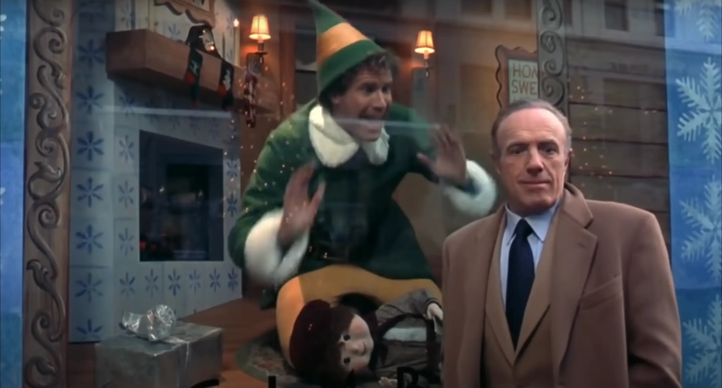 Will Ferrell and James Caan in Elf (New Line Cinema)