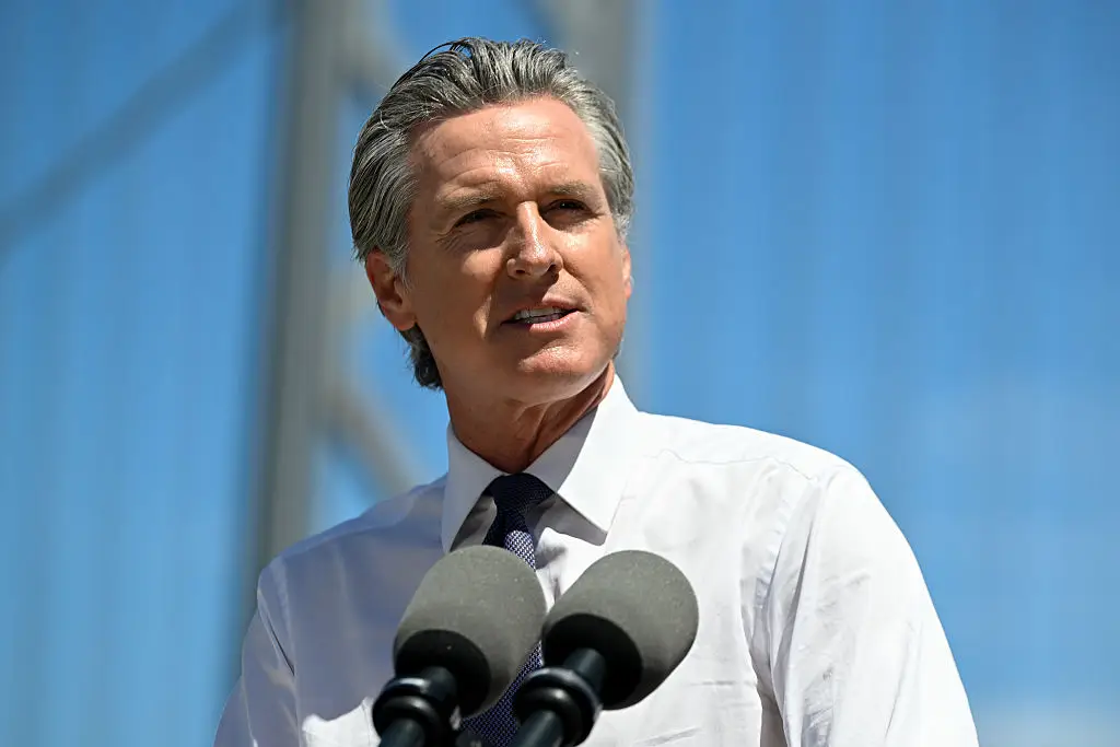 Gavin Newsom has threatened that he'll play the president at his own game (Tayfun Coskun/Anadolu via Getty Images)
