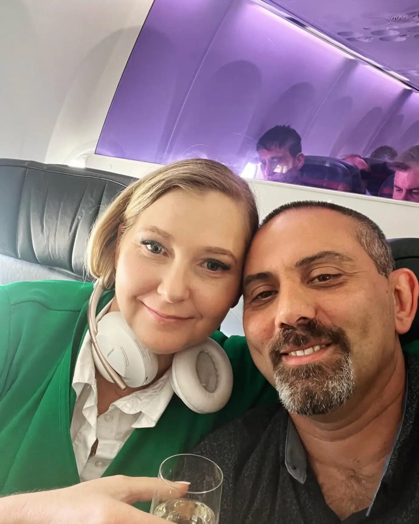 Giuffre and her estranged husband Robert, who she applauded for helped rescue her 'from Epstein & Maxwell’s clutches' (Instagram/virginiarobertsrising11)