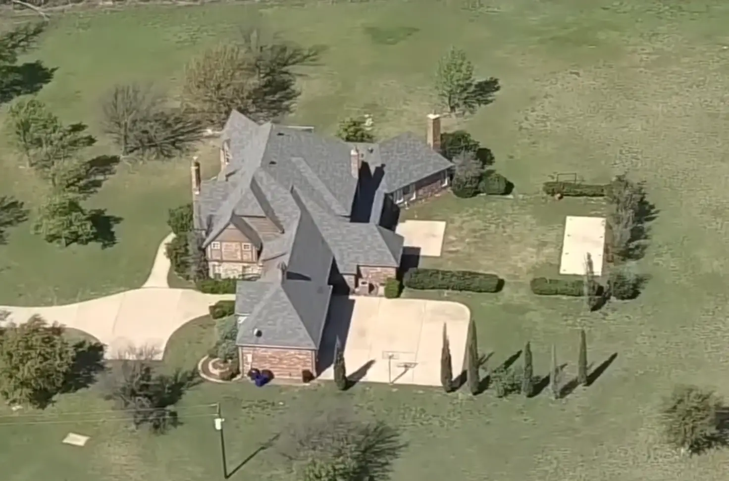 The Celina-based mansion was badly damaged (Fox 4)