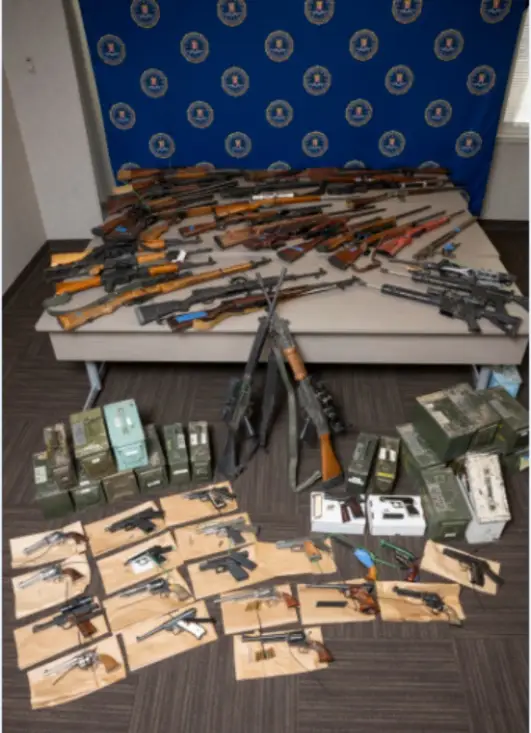 The weapons seized from his property (US Attorney's Office District of New Mexico)