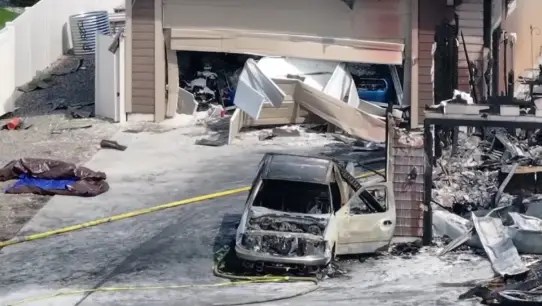 The gunman allegedly set the house on fire after shooting the family (KTVQ)