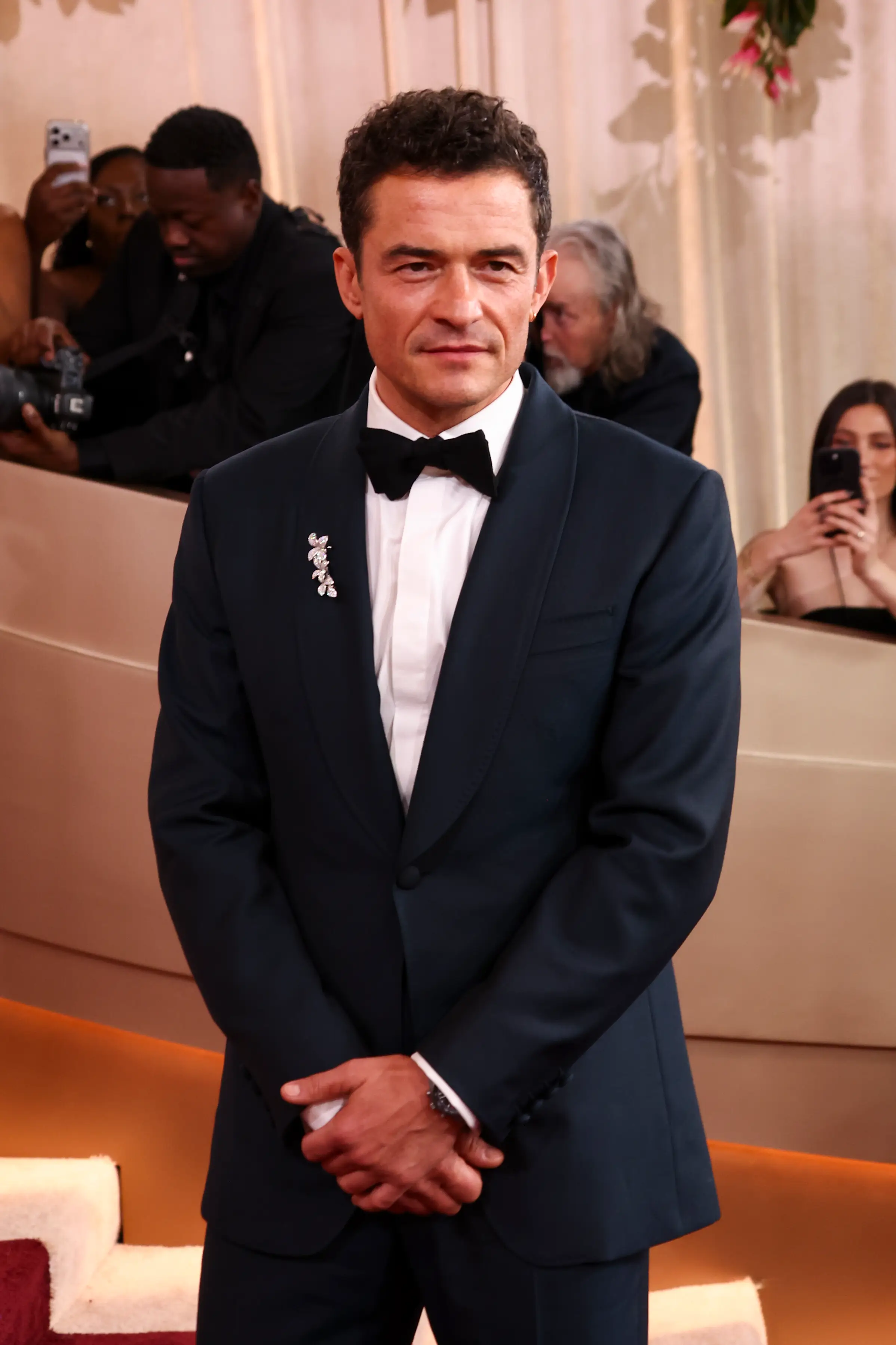 Orlando Bloom seemed to make a jab at his ex Katy Perry on the Golden Globes' red carpet (Tommaso Boddi/2026GG/Penske Media via Getty Images)