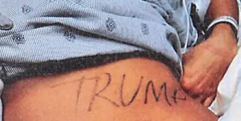 Some of the messages which were written on Greene's body (U.S. Attorney's Office)