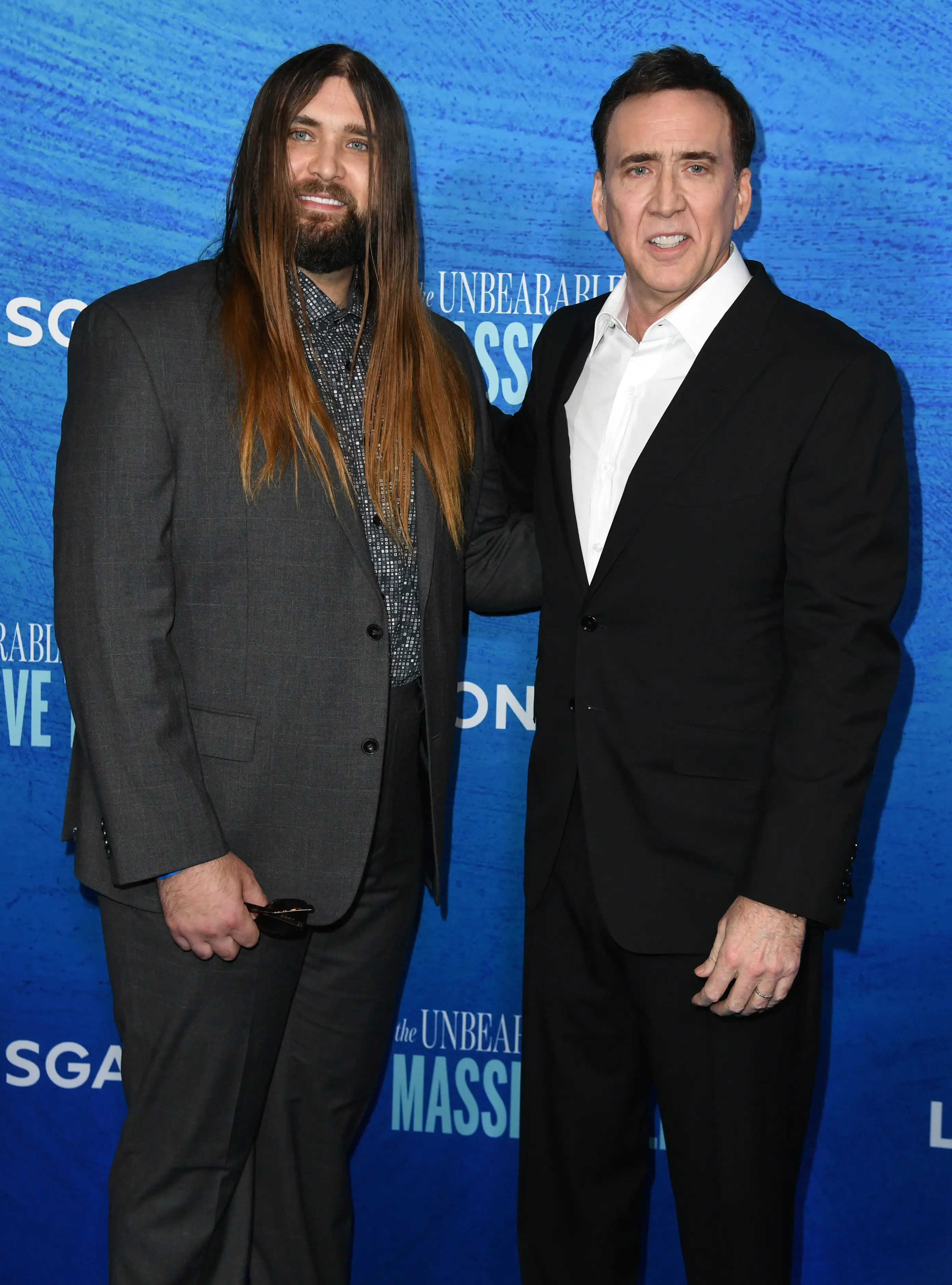 Weston with his dad, Nicolas Cage (JC Olivera/Getty Images)