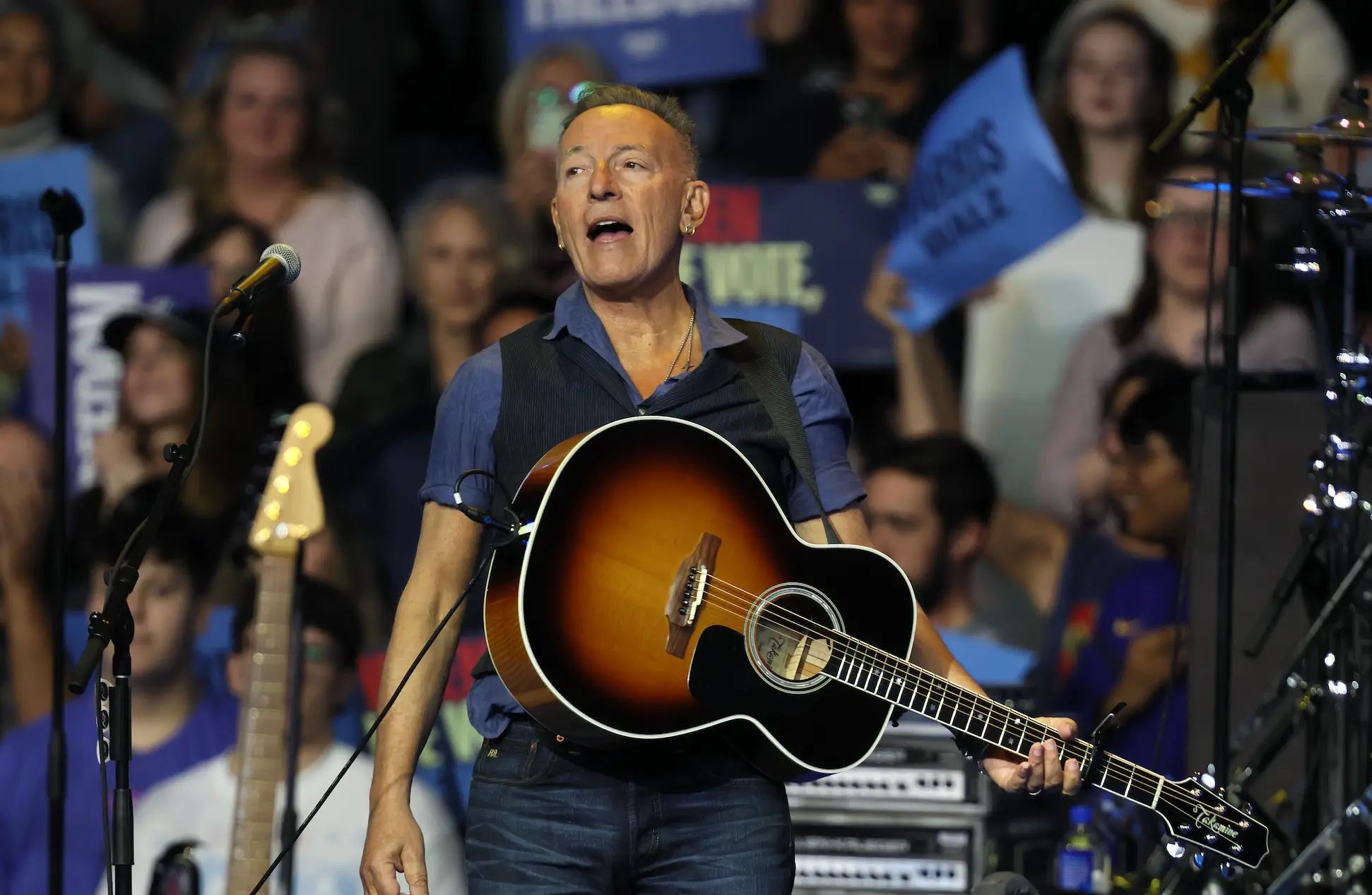 Springsteen performed at a Kamala Harris rally (Win McNamee/Getty Images)