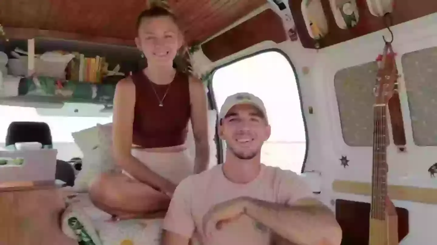 Gabby Petito and Brian Laundrie were traveling around the US in a van (Netflix) 