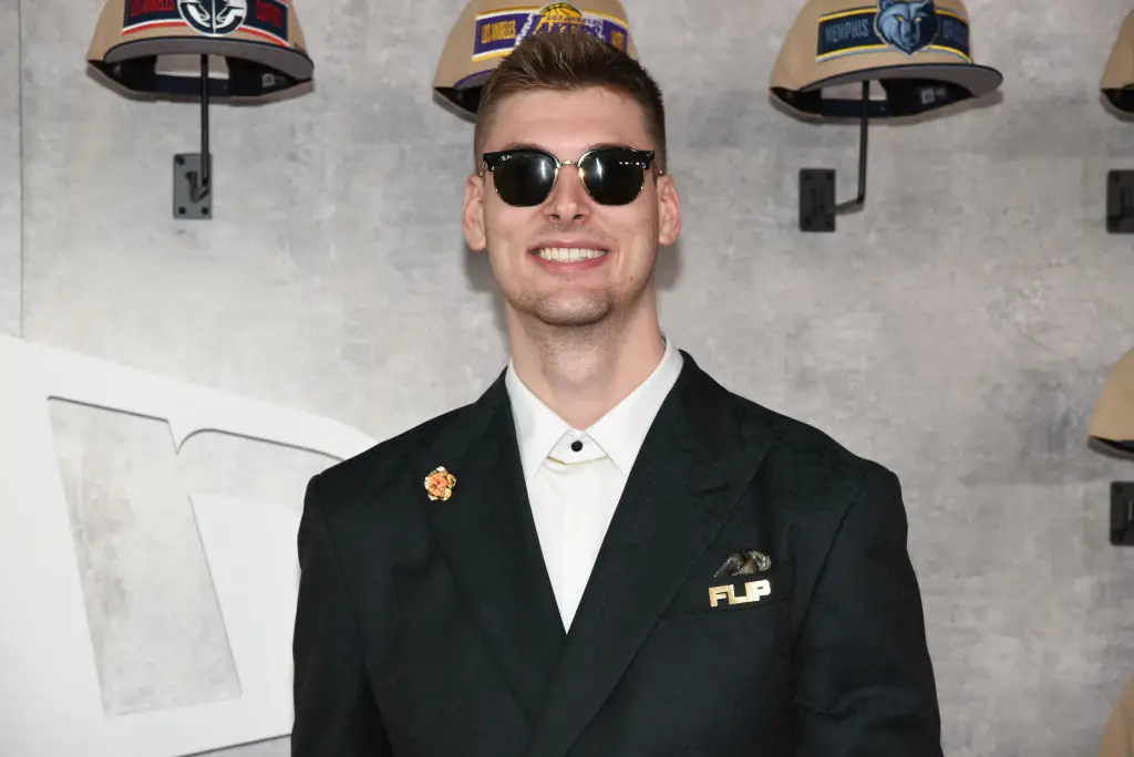 Kyle Filipowski at the 2024 NBA Draft. (Steve Eichner/WWD via Getty Images)