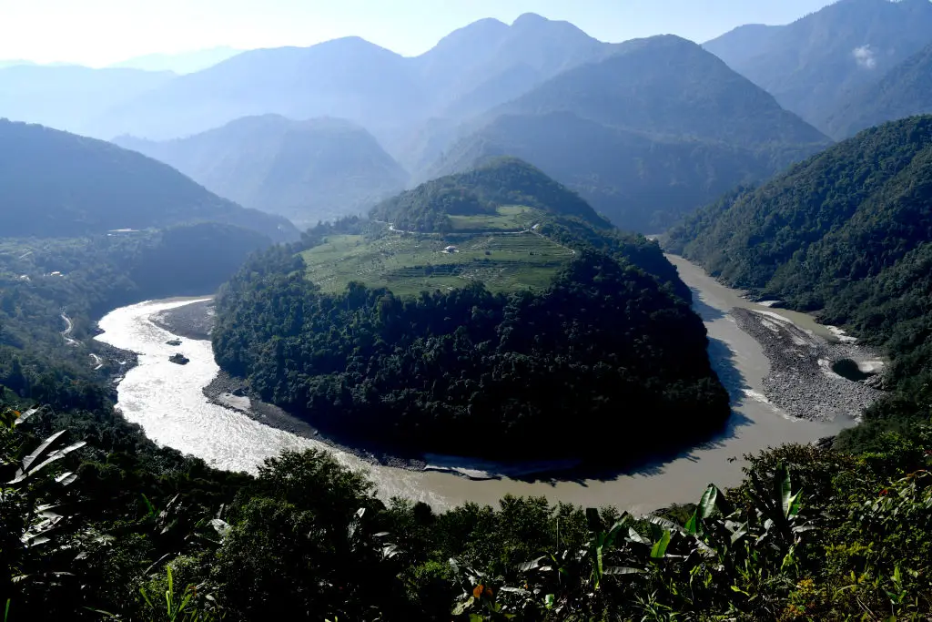 Construction will take place at the Yarlung Tsangpo River in Tibet, China (Photo by Li Lin/China News Service/VCG via Getty Images)