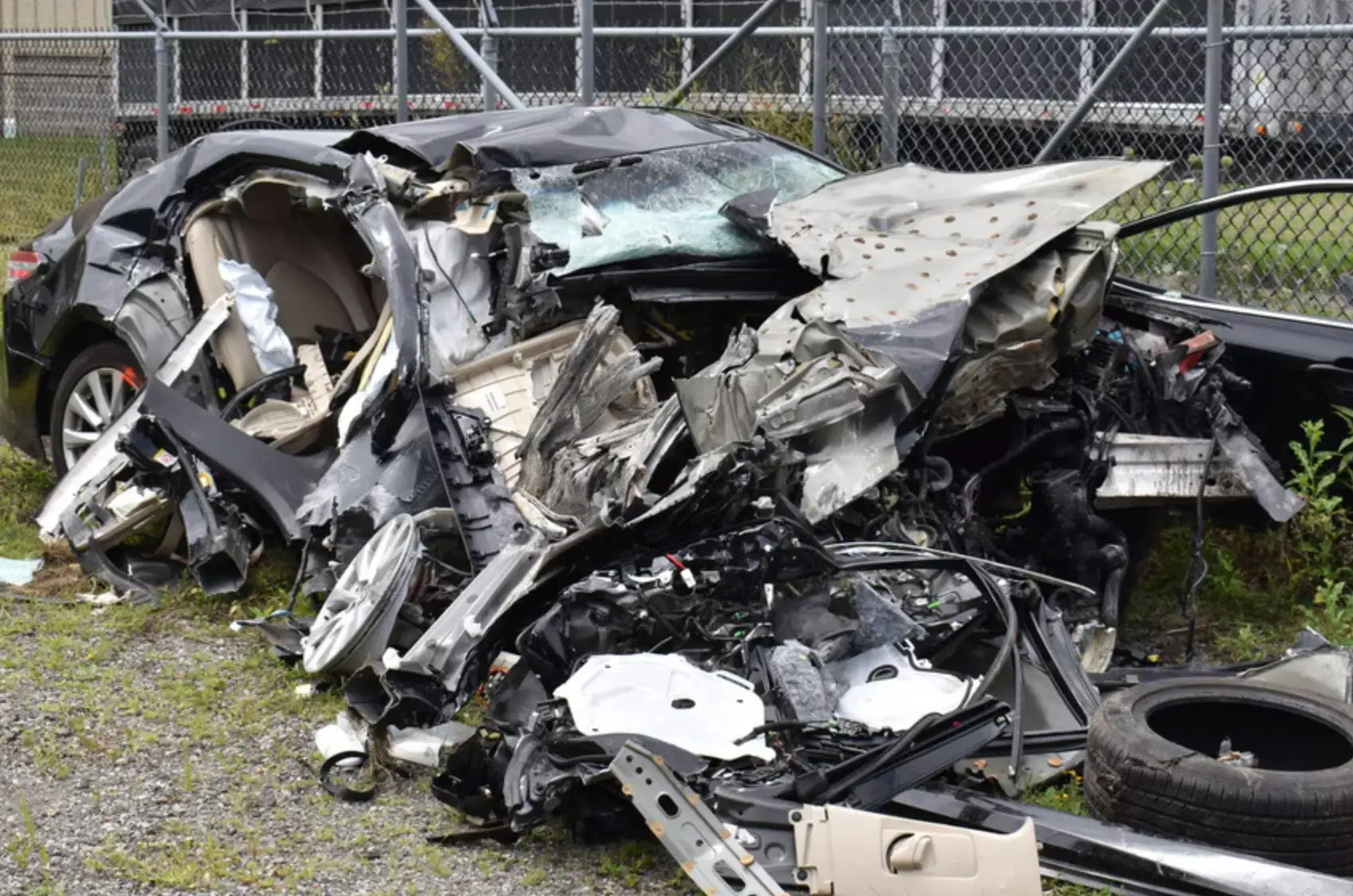Shirilla's car after the crash (Cuyahoga County Office of the Prosecuting Attorney)