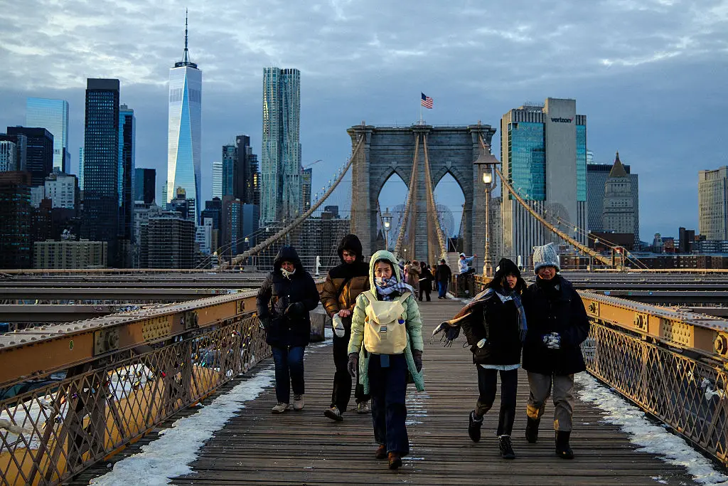 New Yorkers can expect the worst of the weather over Sunday into Monday (CHARLY TRIBALLEAU / AFP via Getty Images)